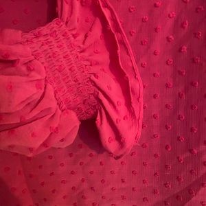 💖 Beautiful Pink Swiss dot blouse 💖